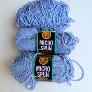 Lion Brand Micro Spun Yarn in Lilac Blue Purple
